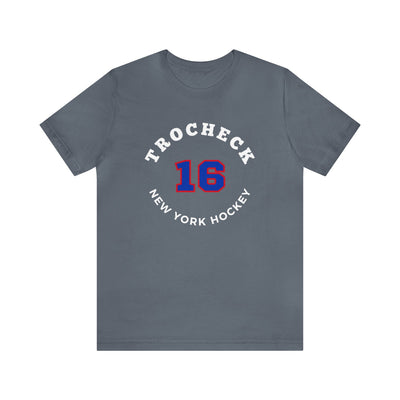 Trocheck 16 New York Hockey Number Arch Design Unisex T-Shirt