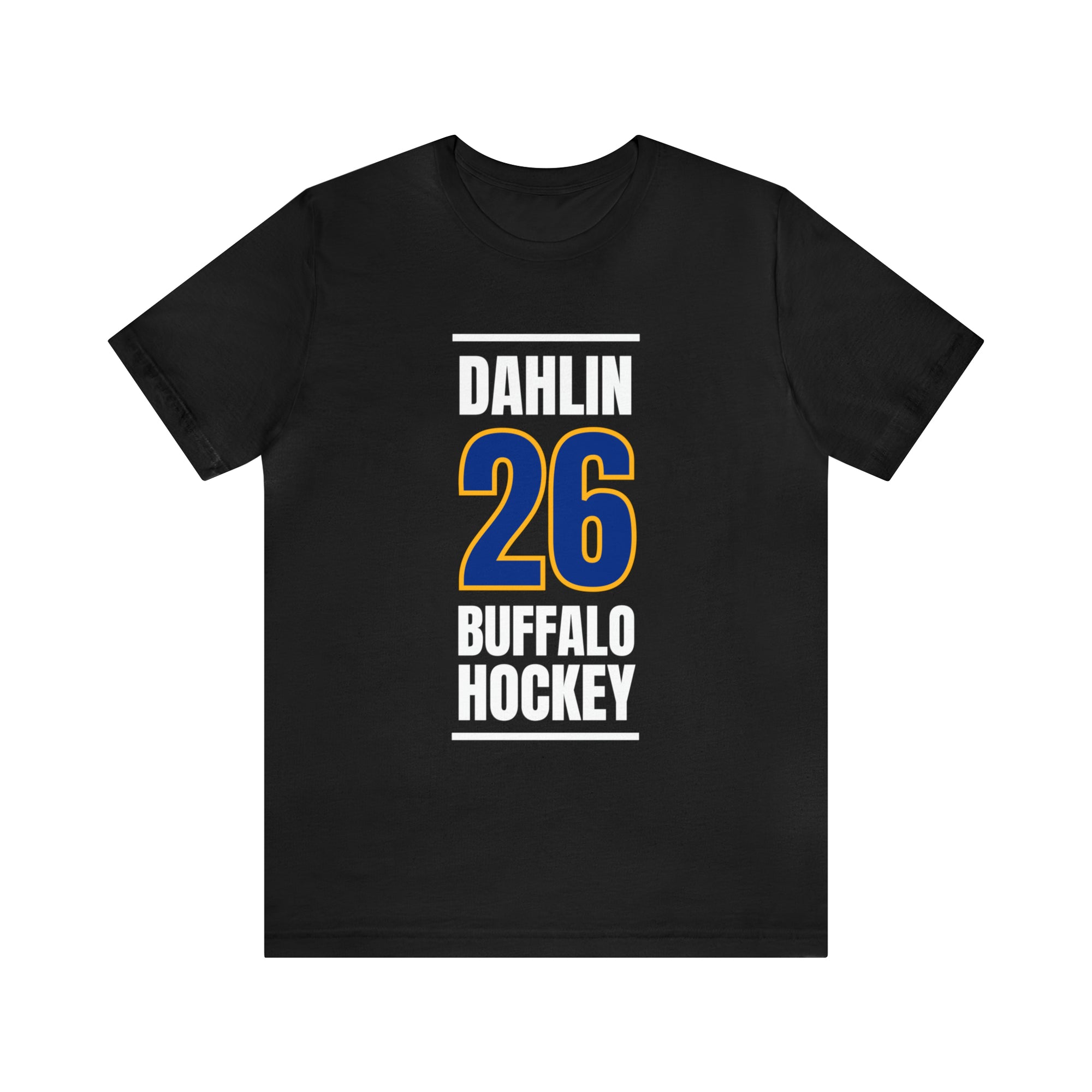 Dahlin 26 Buffalo Hockey Royal Blue Vertical Design Unisex T-Shirt