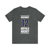 Greenway 12 Buffalo Hockey Royal Blue Vertical Design Unisex T-Shirt