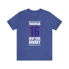 Trocheck 16 New York Hockey Royal Blue Vertical Design Unisex T-Shirt