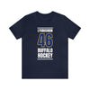 Lyubushkin 46 Buffalo Hockey Royal Blue Vertical Design Unisex T-Shirt
