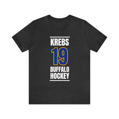 Krebs 19 Buffalo Hockey Royal Blue Vertical Design Unisex T-Shirt