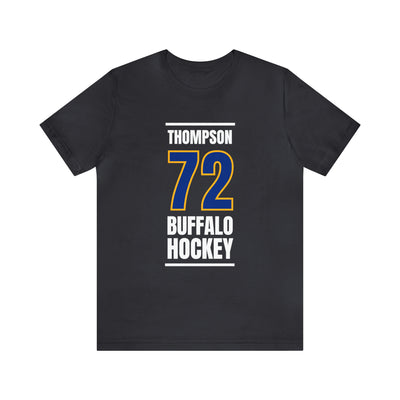 Thompson 72 Buffalo Hockey Royal Blue Vertical Design Unisex T-Shirt