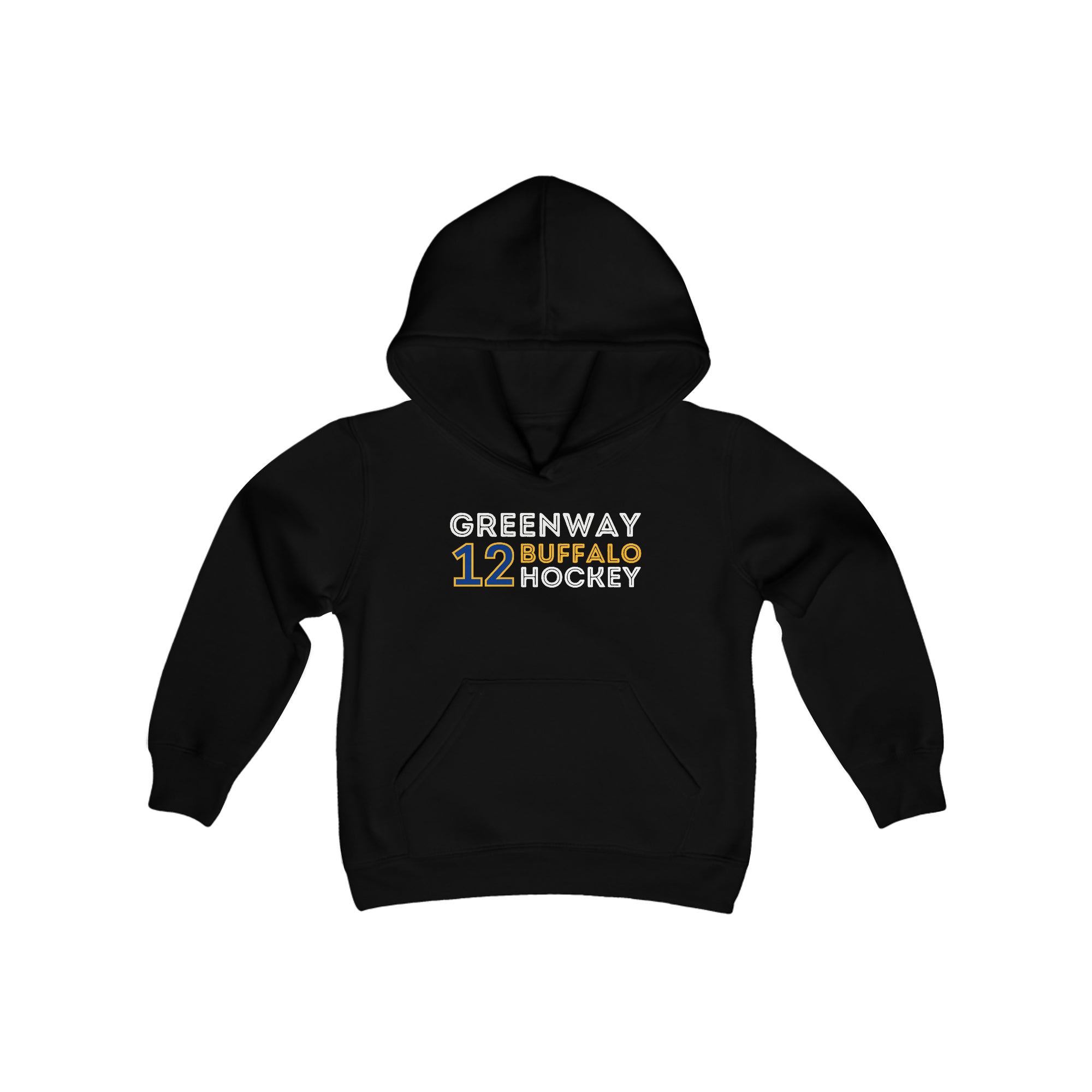 Greenway 12 Buffalo Hockey Grafitti Wall Design Youth Hooded Sweatshirt