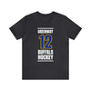 Greenway 12 Buffalo Hockey Royal Blue Vertical Design Unisex T-Shirt