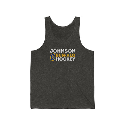 Johnson 6 Buffalo Hockey Grafitti Wall Design Unisex Jersey Tank Top