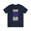 Kreider 20 New York Hockey Royal Blue Vertical Design Unisex T-Shirt