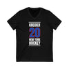 Kreider 20 New York Hockey Royal Blue Vertical Design Unisex V-Neck Tee