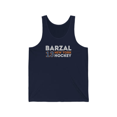 Barzal 13 New York Hockey Grafitti Wall Design Unisex Jersey Tank Top