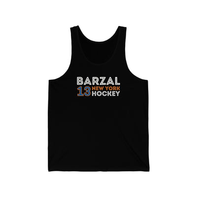 Barzal 13 New York Hockey Grafitti Wall Design Unisex Jersey Tank Top