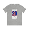 Kreider 20 New York Hockey Royal Blue Vertical Design Unisex T-Shirt