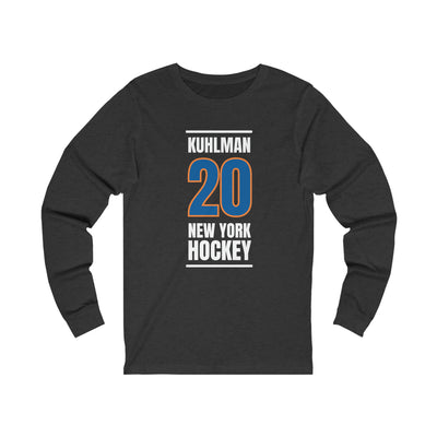 Kuhlman 20 New York Hockey Blue Vertical Design Unisex Jersey Long Sleeve Shirt