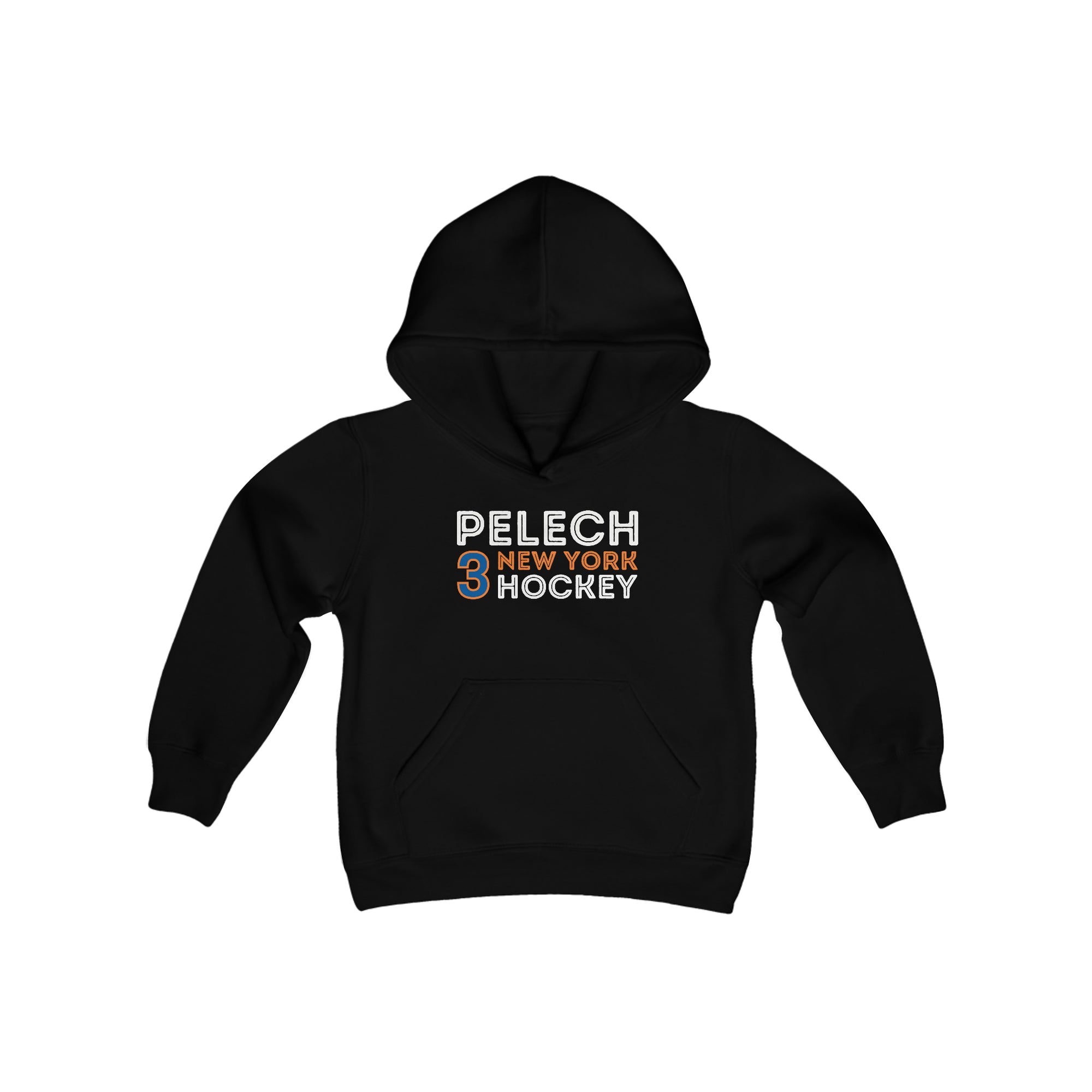 Pelech 3 New York Hockey Grafitti Wall Design Youth Hooded Sweatshirt