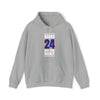 Kakko 24 New York Hockey Royal Blue Vertical Design Unisex Hooded Sweatshirt