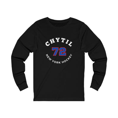 Chytil 72 New York Hockey Number Arch Design Unisex Jersey Long Sleeve Shirt