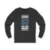 Cizikas 53 New York Hockey Blue Vertical Design Unisex Jersey Long Sleeve Shirt