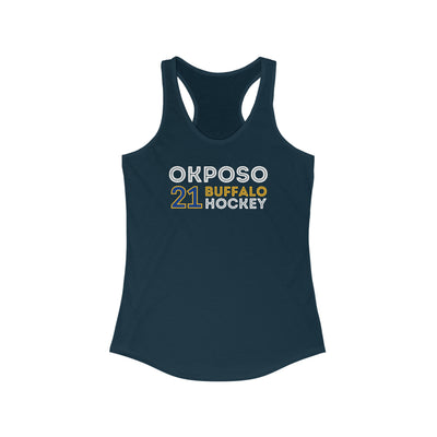 Okposo 21 Buffalo Hockey Grafitti Wall Design Women's Ideal Racerback Tank Top