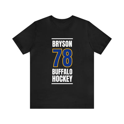 Bryson 78 Buffalo Hockey Royal Blue Vertical Design Unisex T-Shirt