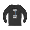 Skarek 1 New York Hockey Blue Vertical Design Unisex Jersey Long Sleeve Shirt