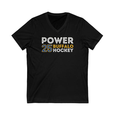 Power 25 Buffalo Hockey Grafitti Wall Design Unisex V-Neck Tee