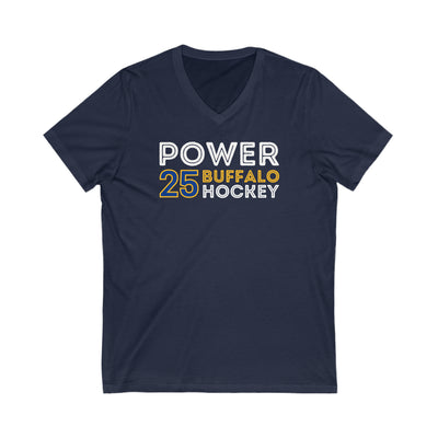 Power 25 Buffalo Hockey Grafitti Wall Design Unisex V-Neck Tee