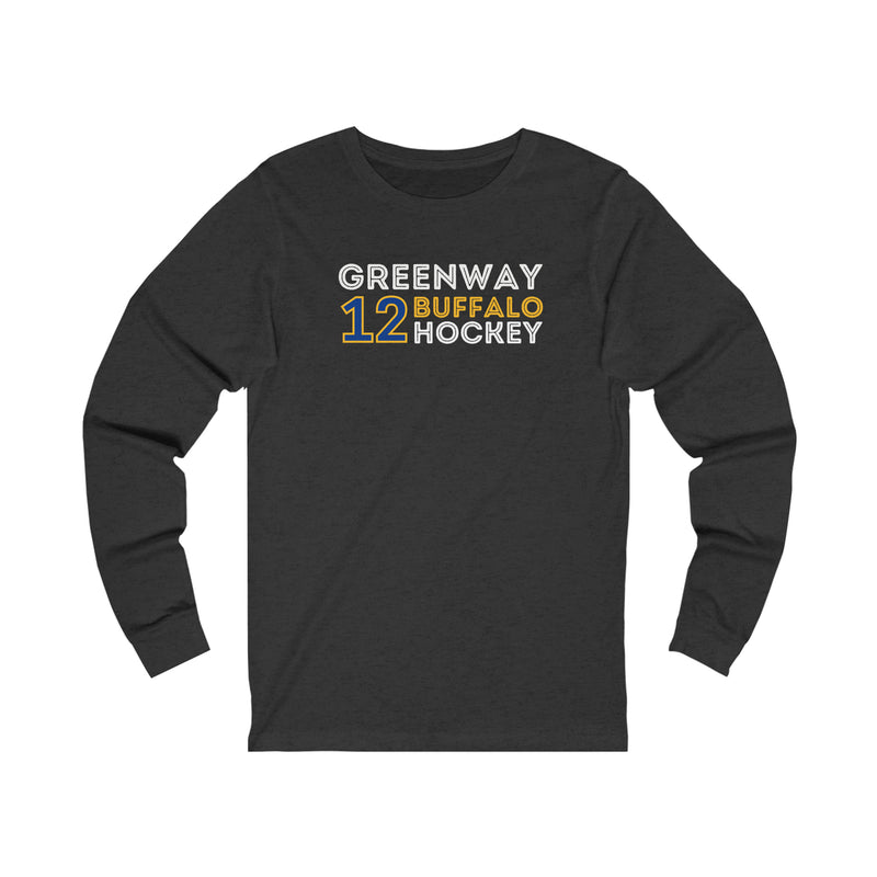 Greenway 12 Buffalo Hockey Grafitti Wall Design Unisex Jersey Long Sleeve Shirt