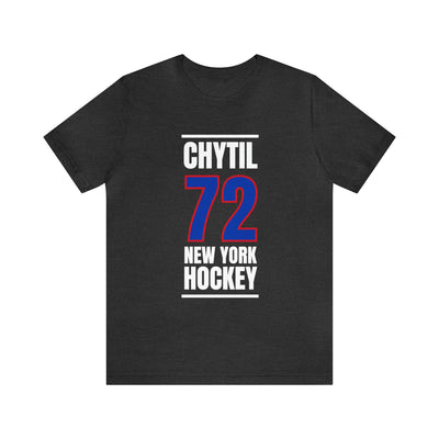 Chytil 72 New York Hockey Royal Blue Vertical Design Unisex T-Shirt