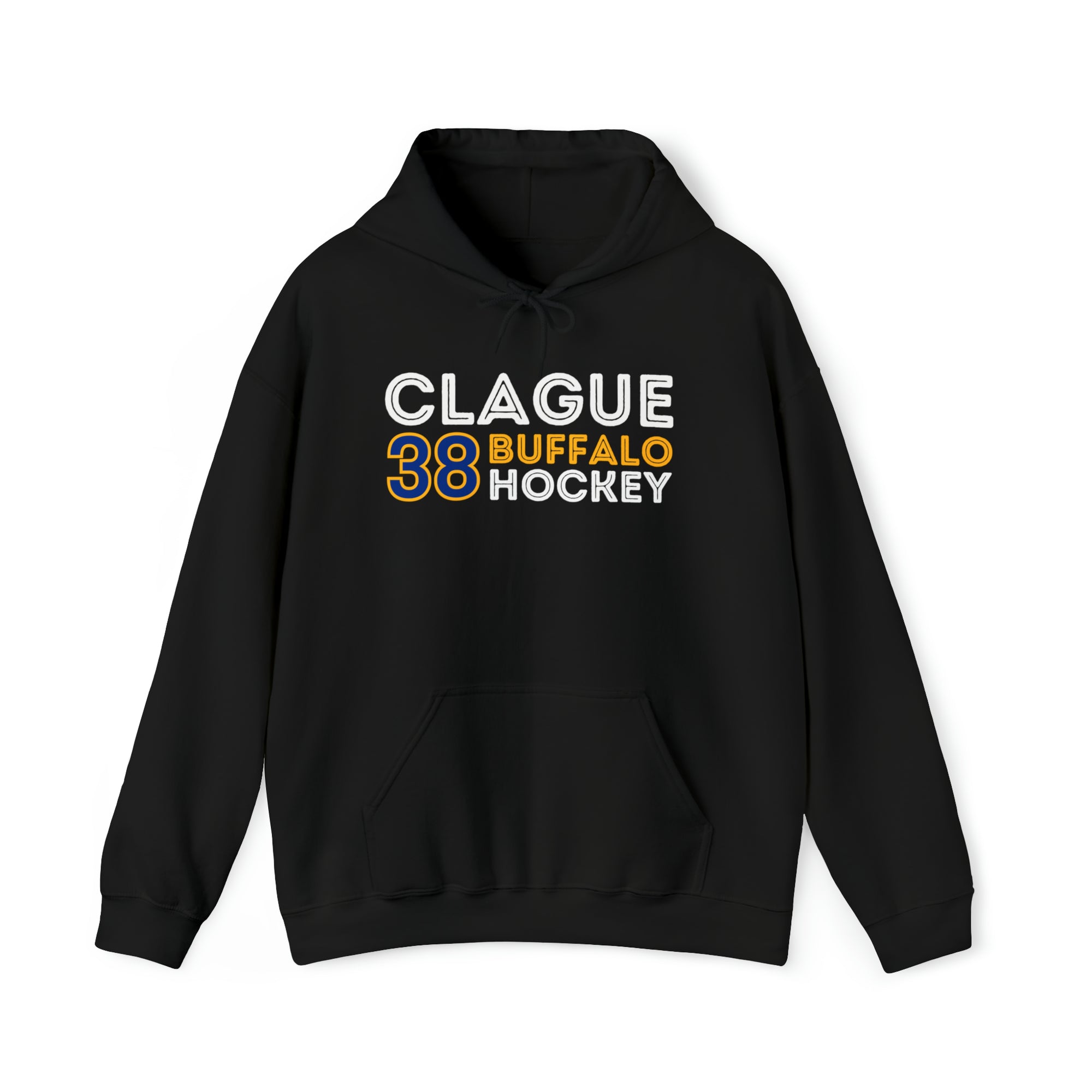 Clague 38 Buffalo Hockey Grafitti Wall Design Unisex Hooded Sweatshirt