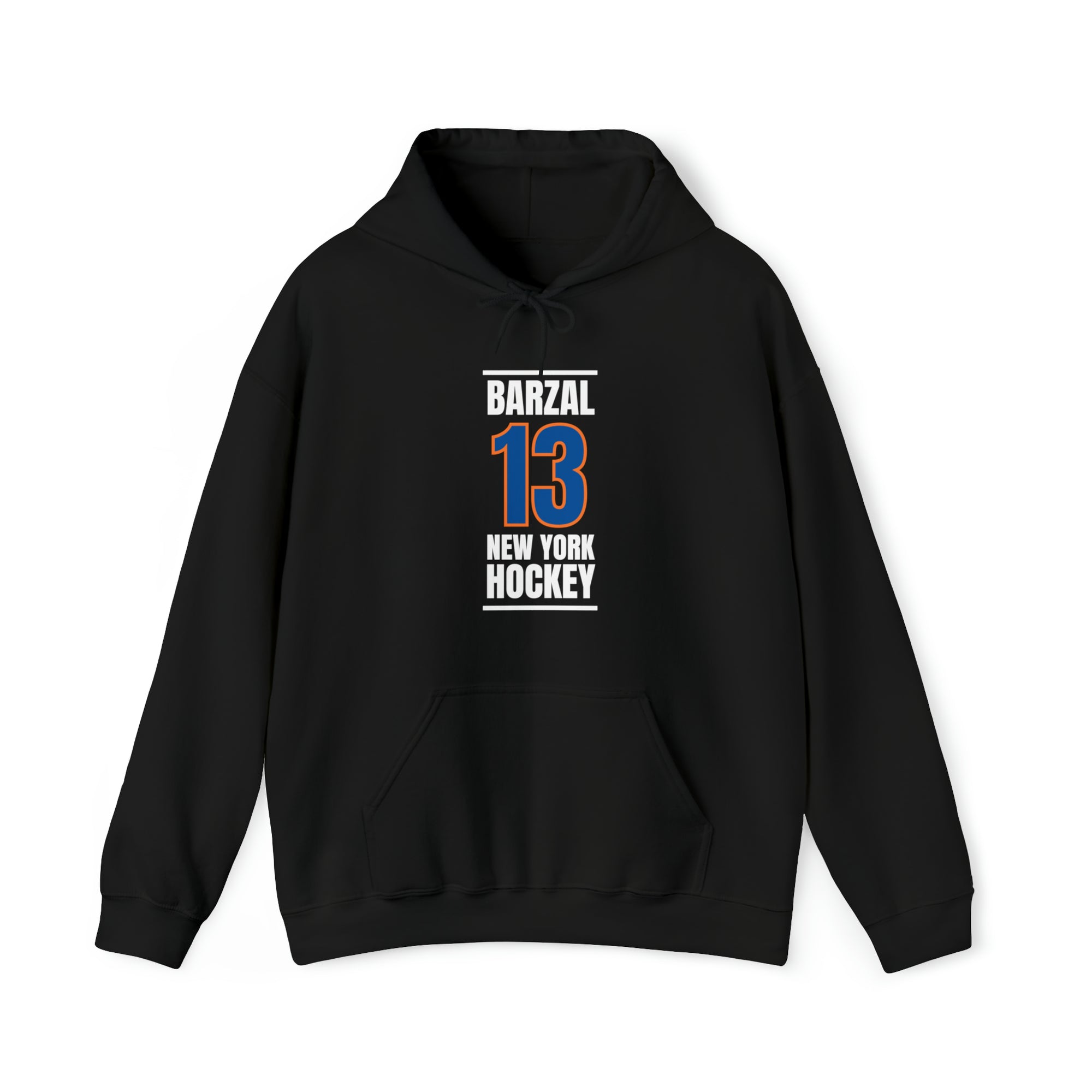 Barzal 13 New York Hockey Blue Vertical Design Unisex Hooded Sweatshirt