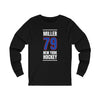 Miller 79 New York Hockey Royal Blue Vertical Design Unisex Jersey Long Sleeve Shirt