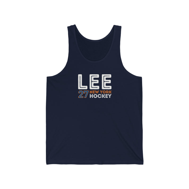 Lee 27 New York Hockey Grafitti Wall Design Unisex Jersey Tank Top