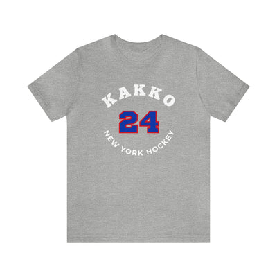 Kakko 24 New York Hockey Number Arch Design Unisex T-Shirt