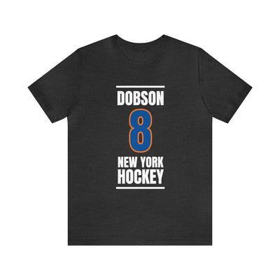 Dobson 8 New York Hockey Blue Vertical Design Unisex T-Shirt