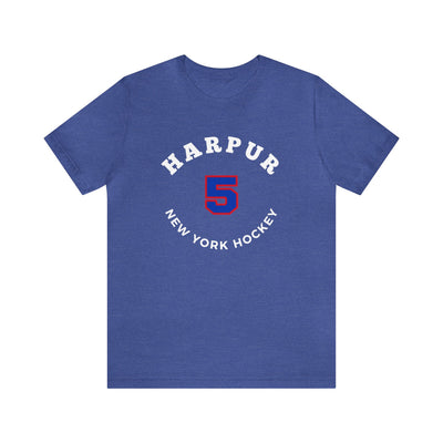 Harpur 5 New York Hockey Number Arch Design Unisex T-Shirt