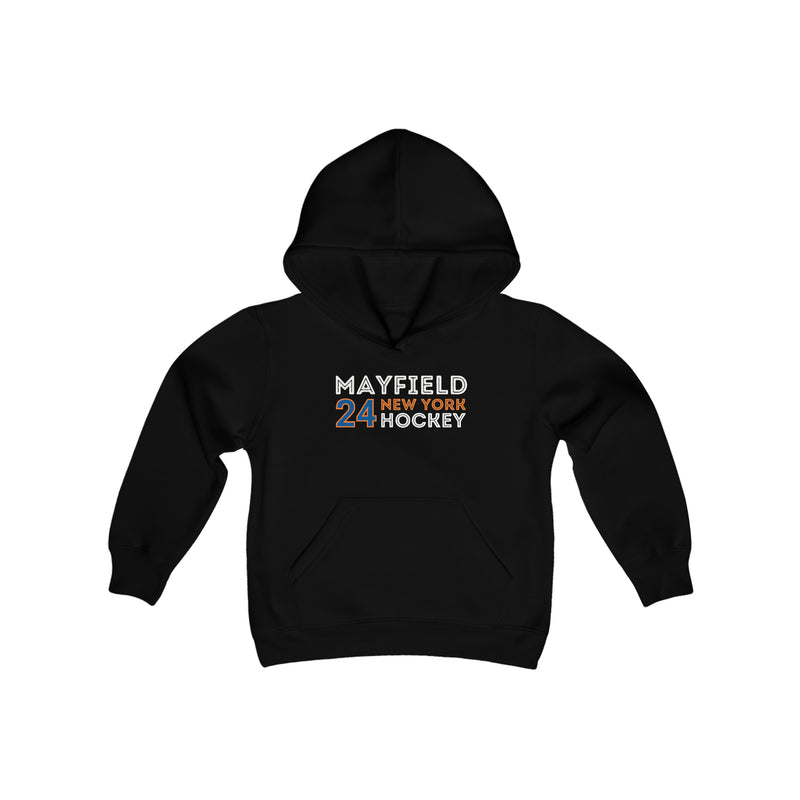 Mayfield 24 New York Hockey Grafitti Wall Design Youth Hooded Sweatshirt