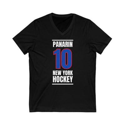 Panarin 10 New York Hockey Royal Blue Vertical Design Unisex V-Neck Tee