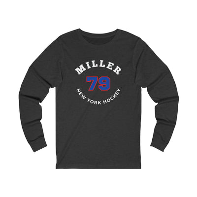 Miller 79 New York Hockey Number Arch Design Unisex Jersey Long Sleeve Shirt