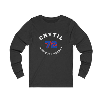 Chytil 72 New York Hockey Number Arch Design Unisex Jersey Long Sleeve Shirt