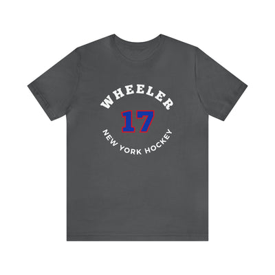 Wheeler 17 New York Hockey Number Arch Design Unisex T-Shirt