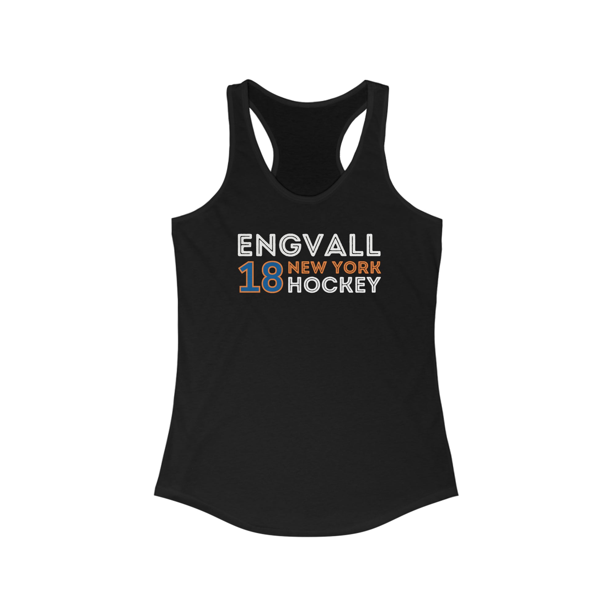 Engvall 18 New York Hockey Grafitti Wall Design Women's Ideal Racerback Tank Top