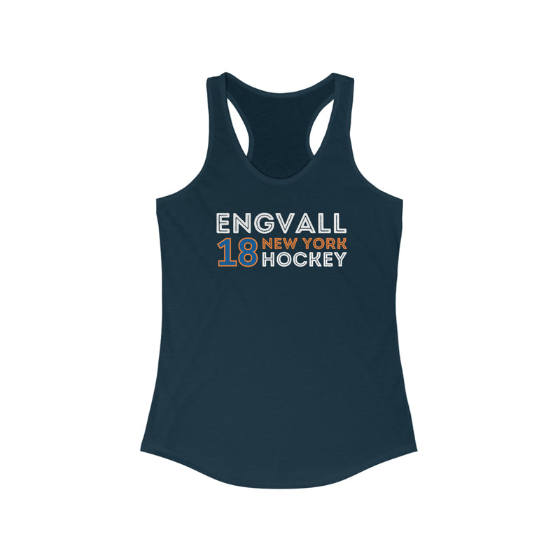 Engvall 18 New York Hockey Grafitti Wall Design Women's Ideal Racerback Tank Top
