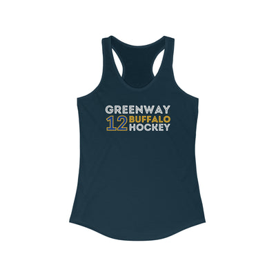 Greenway 12 Buffalo Hockey Grafitti Wall Design Women's Ideal Racerback Tank Top