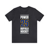 Power 25 Buffalo Hockey Royal Blue Vertical Design Unisex T-Shirt