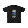 Aho 25 New York Hockey Blue Vertical Design Kids Tee