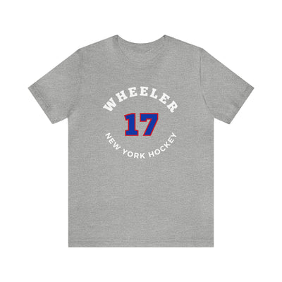 Wheeler 17 New York Hockey Number Arch Design Unisex T-Shirt