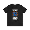 Cizikas 53 New York Hockey Blue Vertical Design Unisex T-Shirt