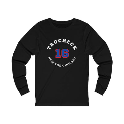 Trocheck 16 New York Hockey Number Arch Design Unisex Jersey Long Sleeve Shirt