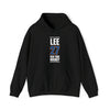 Lee 27 New York Hockey Blue Vertical Design Unisex Hooded Sweatshirt