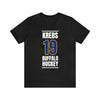 Krebs 19 Buffalo Hockey Royal Blue Vertical Design Unisex T-Shirt