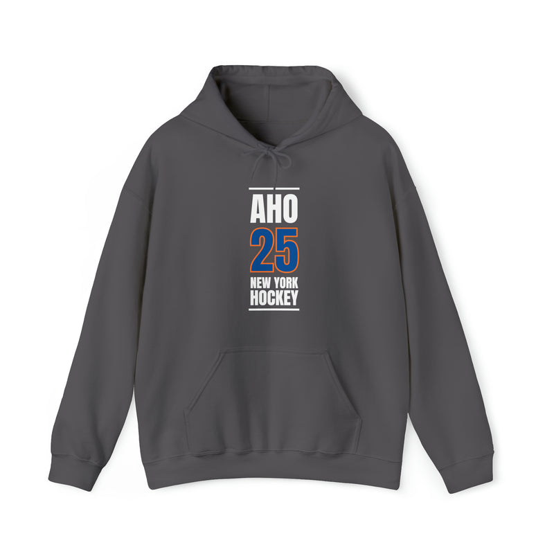 Aho 25 New York Hockey Blue Vertical Design Unisex Hooded Sweatshirt